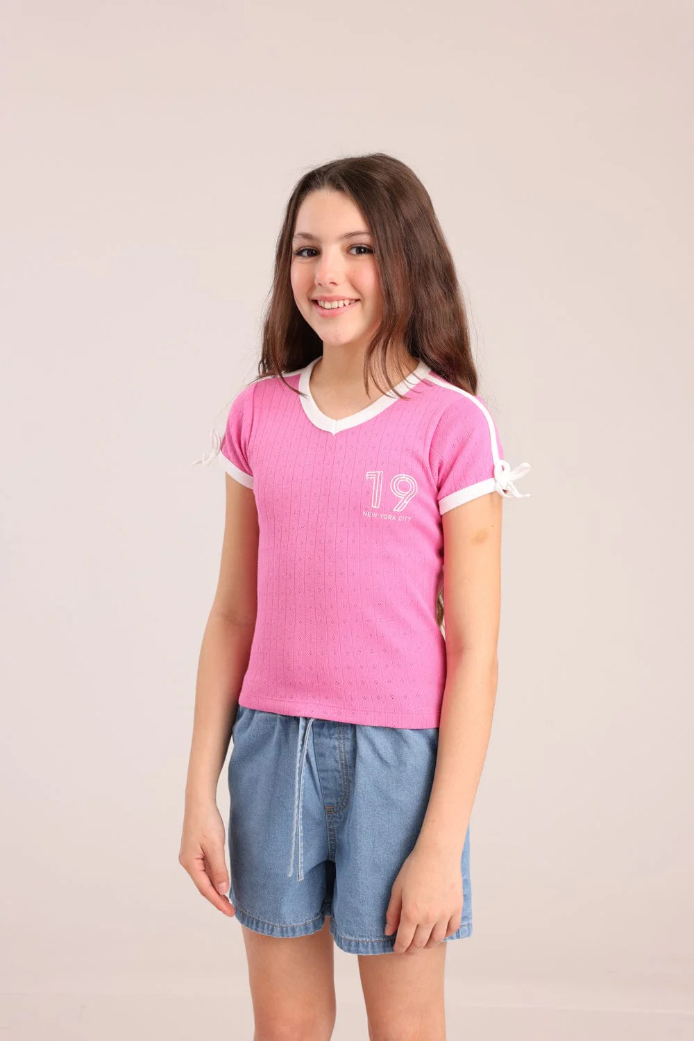 חולצת פוינטל עם הדפס