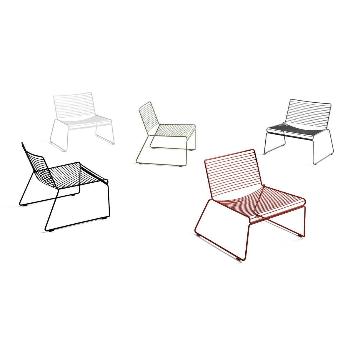 HAY Hee Loungestoel - Zilver