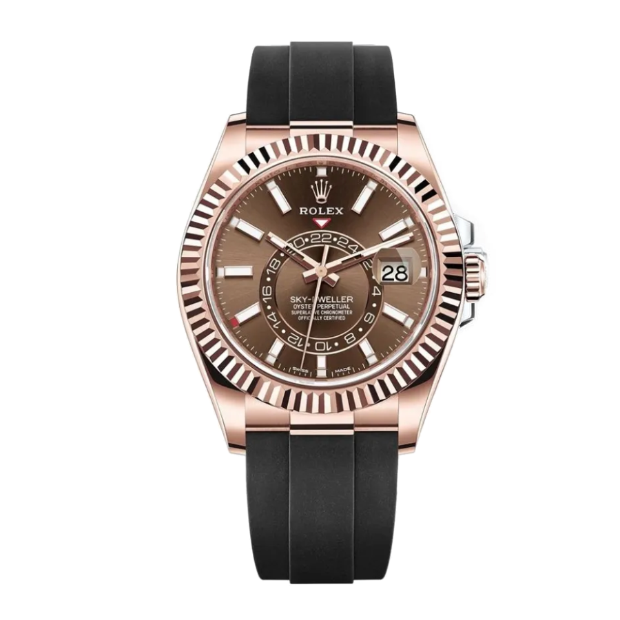 Specification Overview Case size 42 MM  Color Everose Gold  Dial Rhodium  Mechanism Japanese  ,  Swiss  Gender Men  Strap Type 904L Stainless Steel  Diamond No