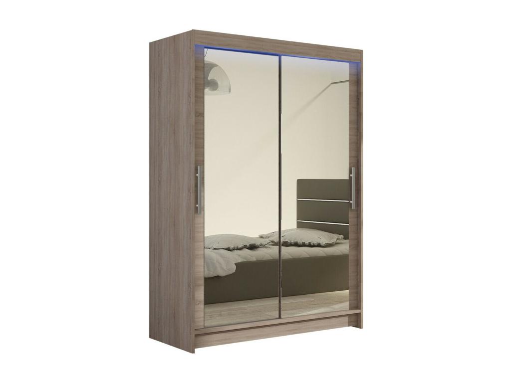 Armario Nestleano 129 - Trufa roble - 200x120x58cm - Puertas de armario Correderas