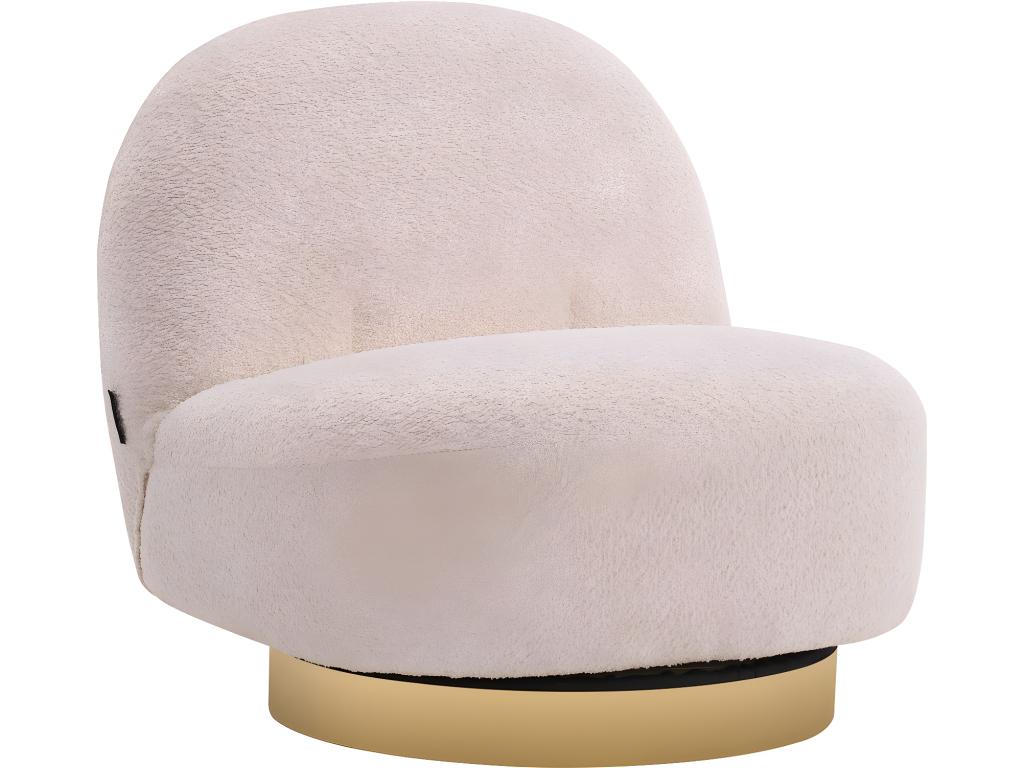 Sillón giratorio Cozetiq - 76 x 80 x 74 cm - Blanco