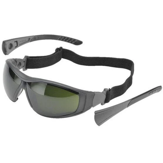 Delta Plus Go-Specs II Safety Glasses/Goggles Black Frame Foam Seal IR5 Anti-Fog Lens - KTF Painting Interior Exterior
