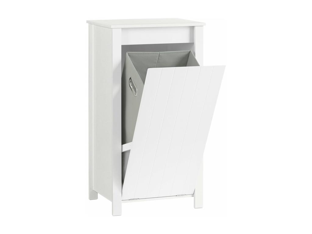 Cesto para Ropa Sucia Armario Multifuncional de Baño con 1 Cesto Blanco 45 x 35 x 85 - 5 cm BZR100-W Cozetiq