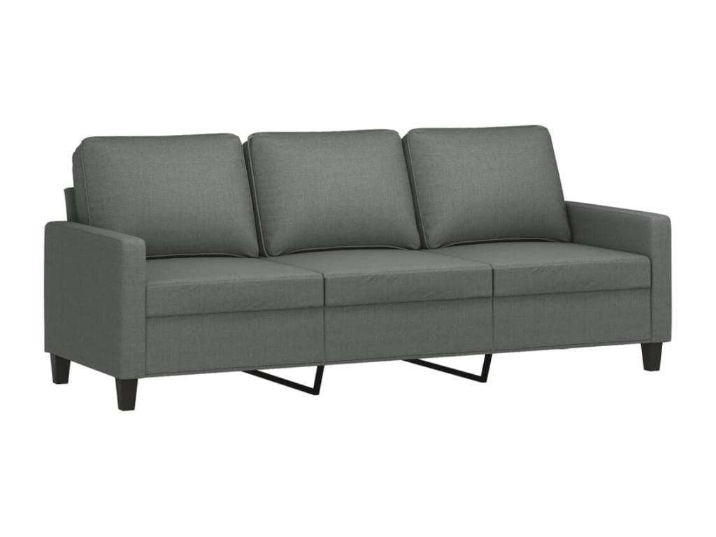 Sofá de 3 plazas de tela gris oscuro 180 cm - QCkpNb1185bK