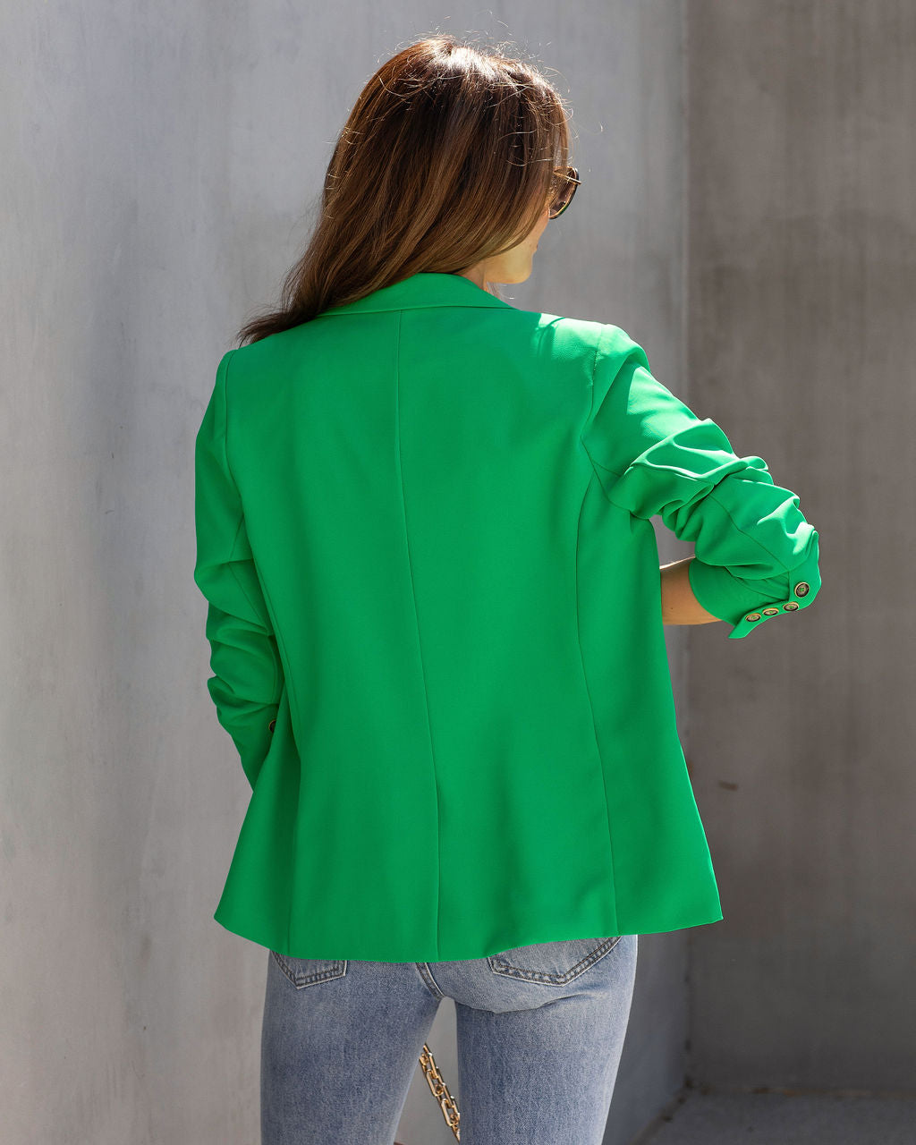 Long Shot Pocketed Blazer - Kelly Green - SALE - Se7enfashion