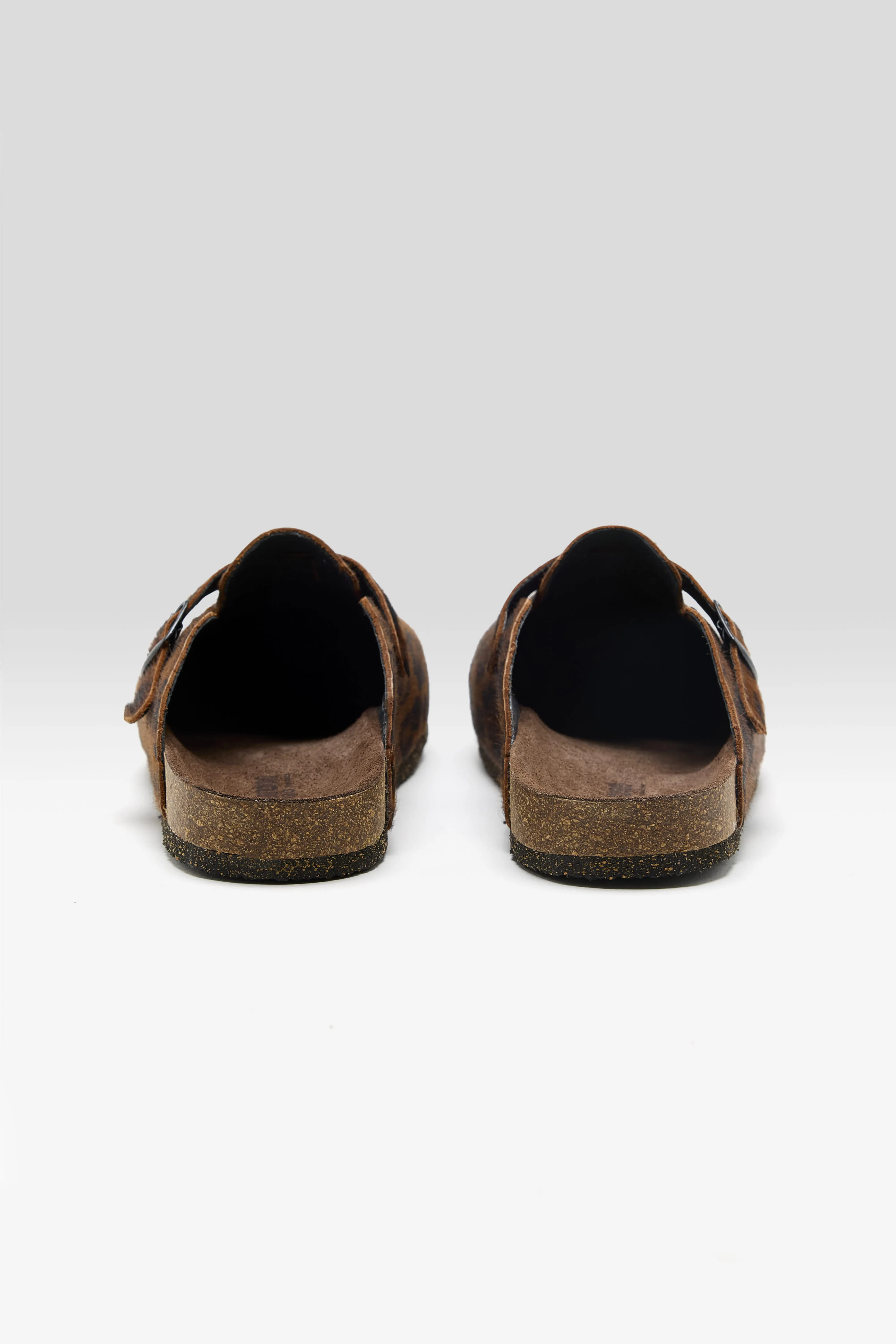 Bellerose Cheetah Ponyhair Mules  (261 / W / BROWN)