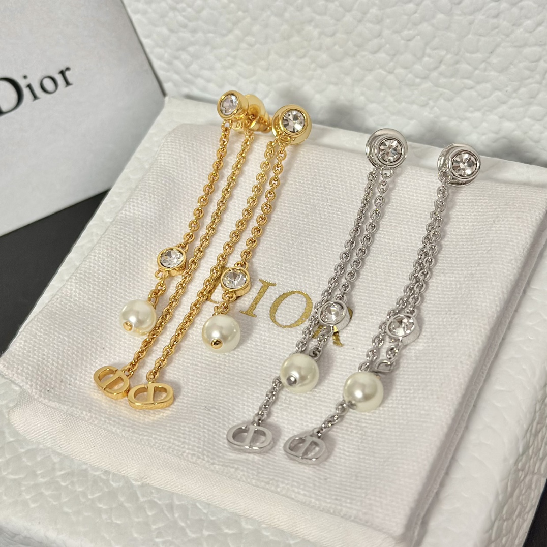 Dior Chain Tassel Earrings - Original Replica Club