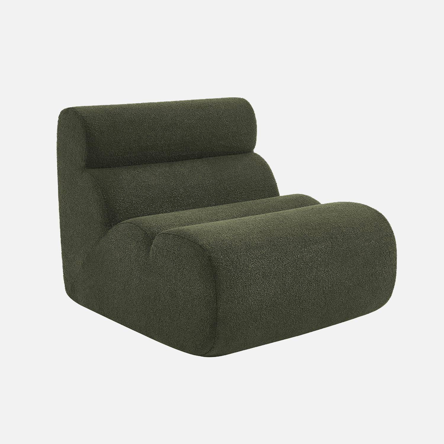 Nova - Sillón de borreguito texturizada con reposapiés