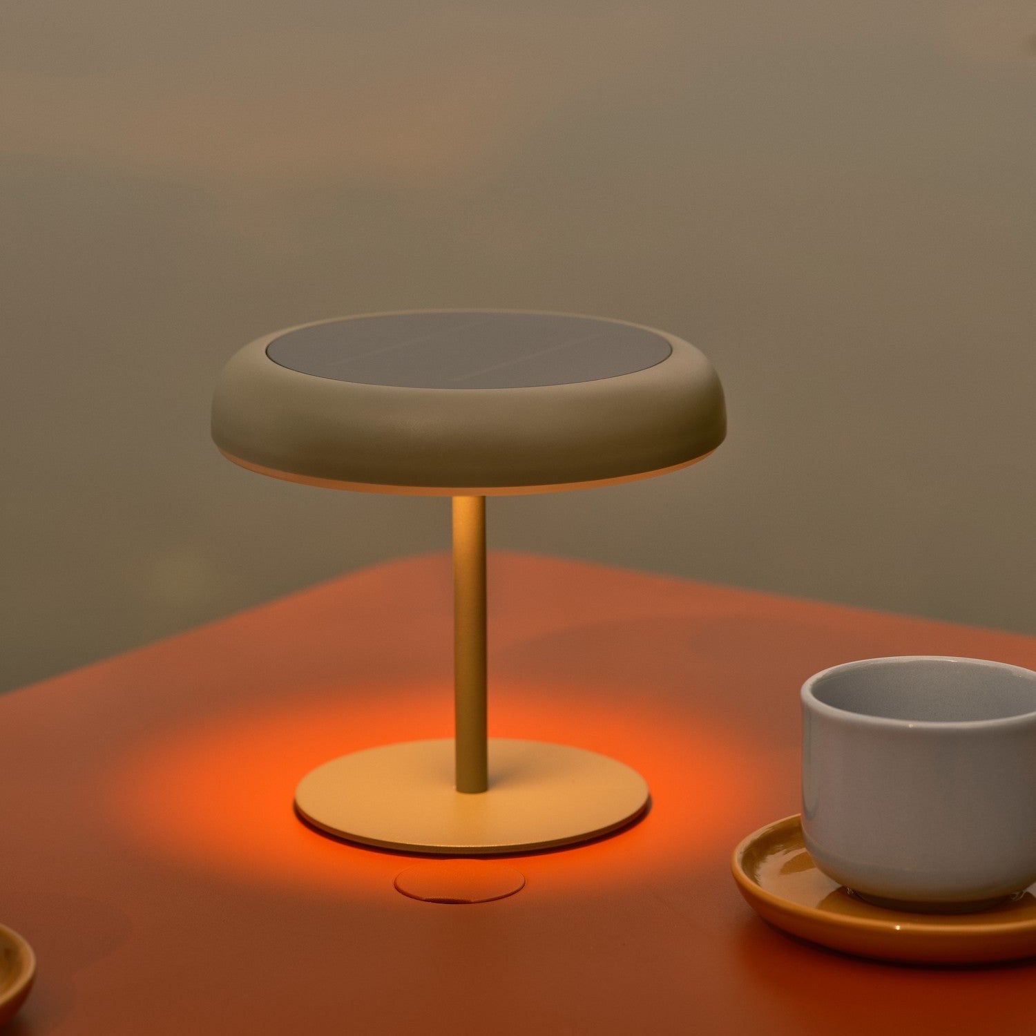 Nordlux Elmer Solar Tafellamp - Olijfgroen