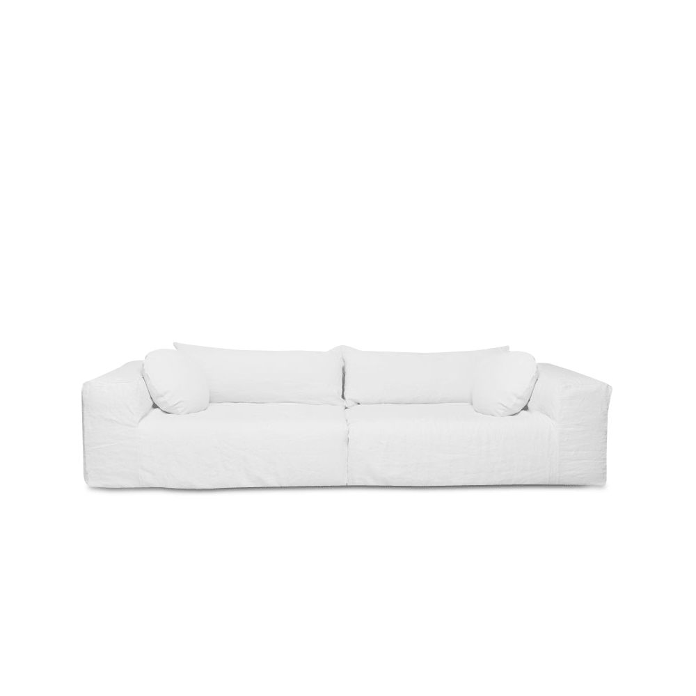 Canapé Slow Family 4 places - Lin Blanc - Bed&Philosophy