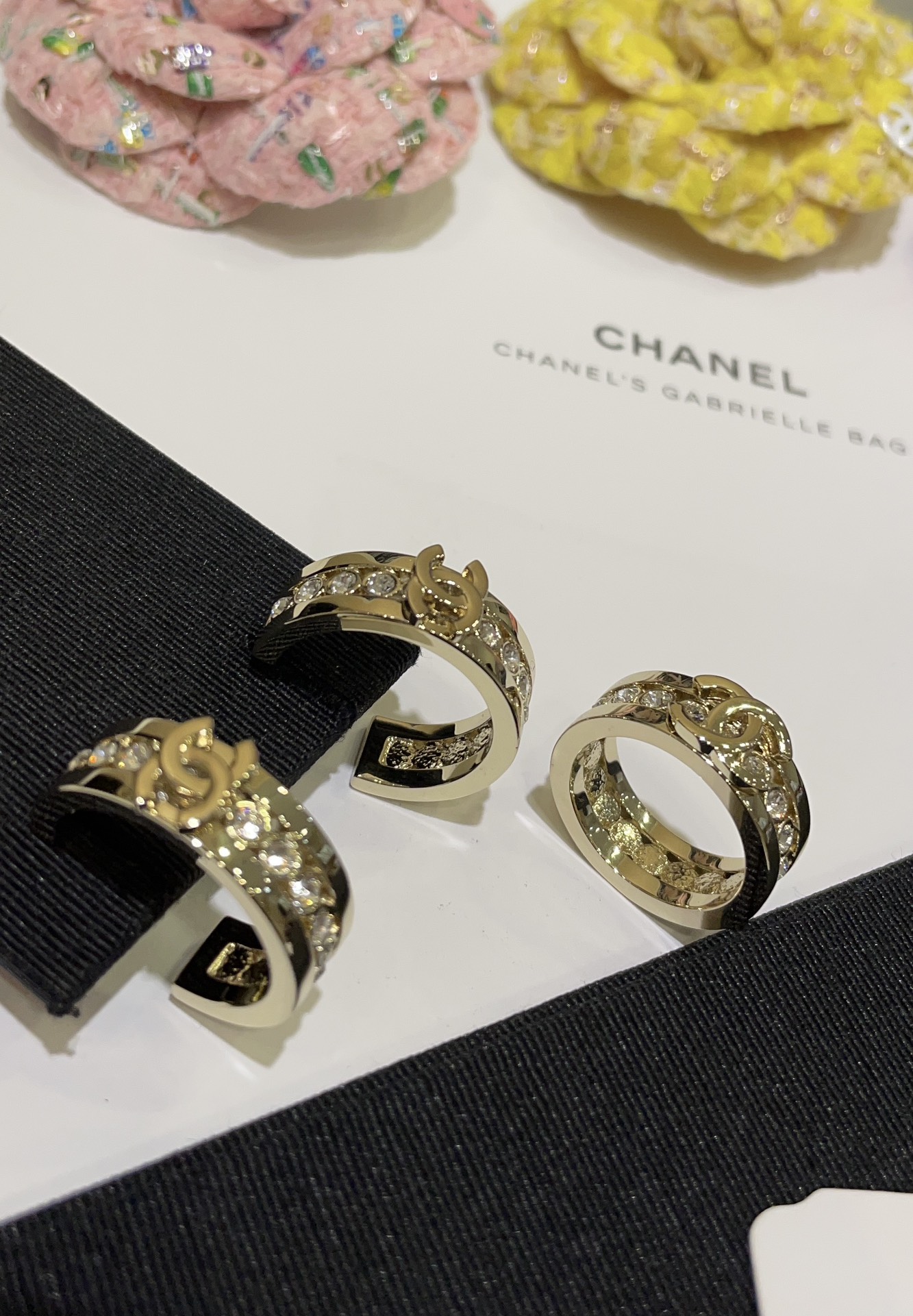 Chanel Full Diamond Wide Coco Ring - Original Replica Club