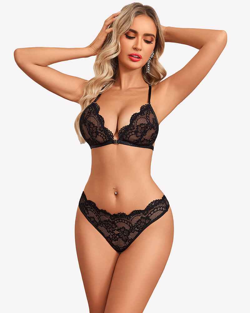 Front Closure Matching Bra and Panty Sets
