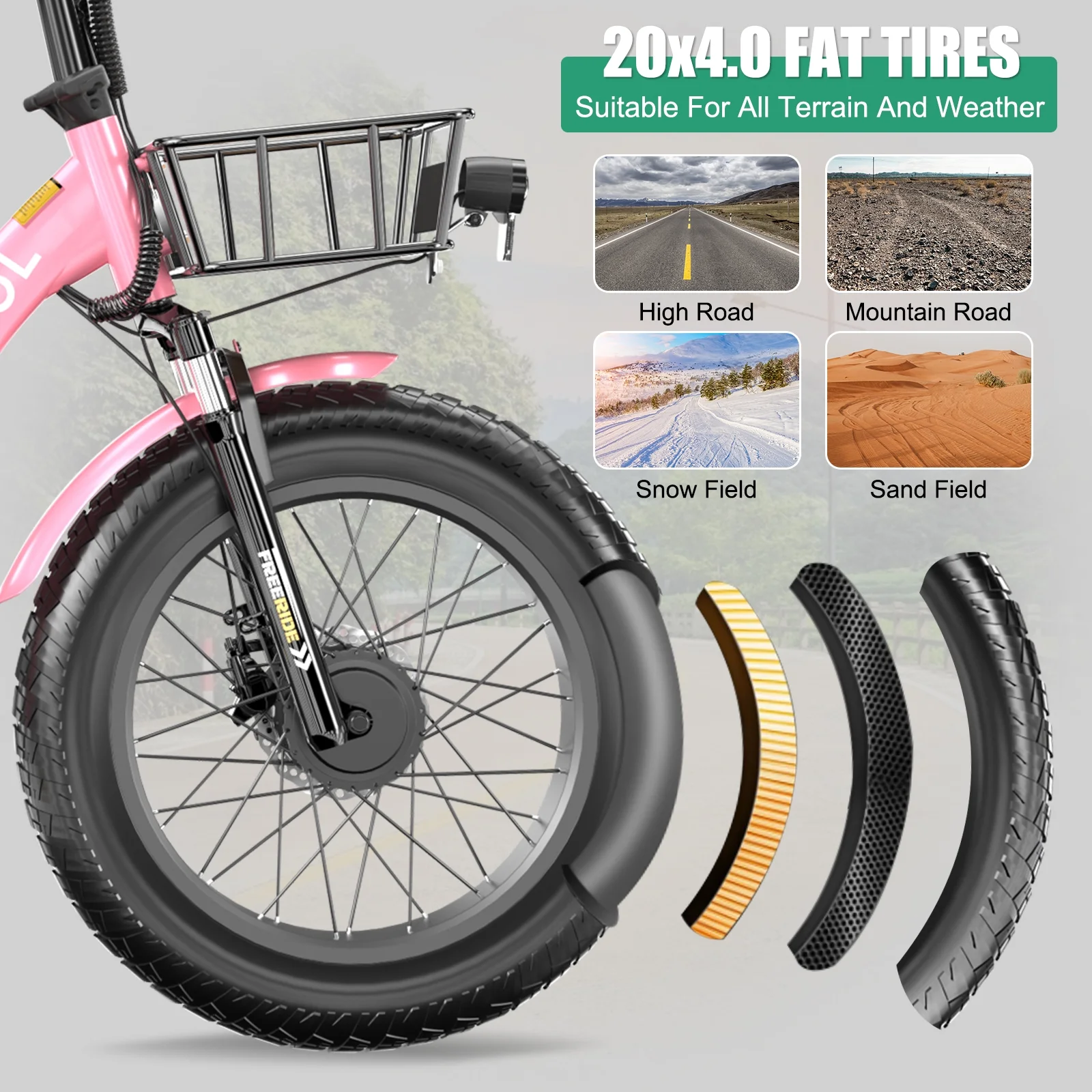 20" x 4" Fat Tire Electric Tricycle for Adult, 7 Speeds Electric Trike 48V 500W Motorized Tricycle , Electric Three Wheels Bicycle for Senior, Aluminum Frame & Rear Basket ,16mph - Image 67