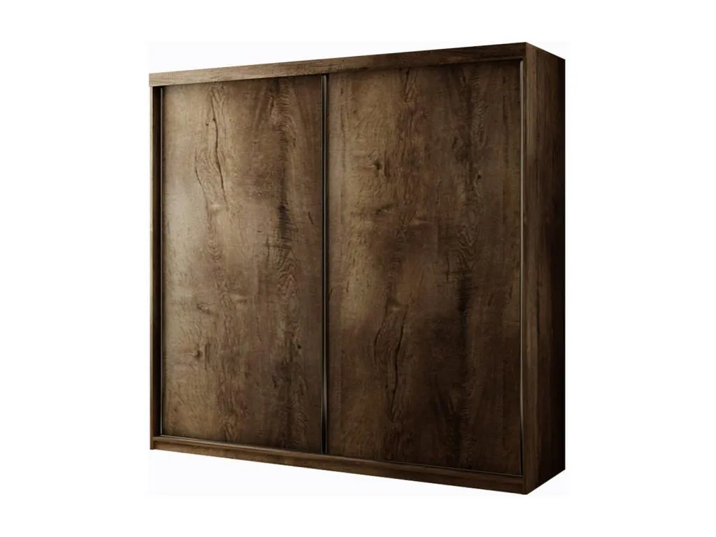 Armario Quietena - Fresno oscuro - 200x200x62cm - Puertas de armario Correderas