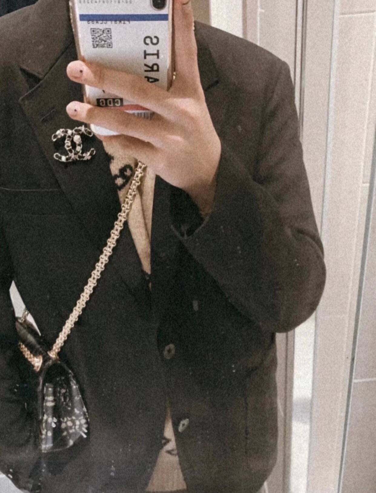 Chanel Star Leather Wrap Gold CC Brooch - Original Replica Club