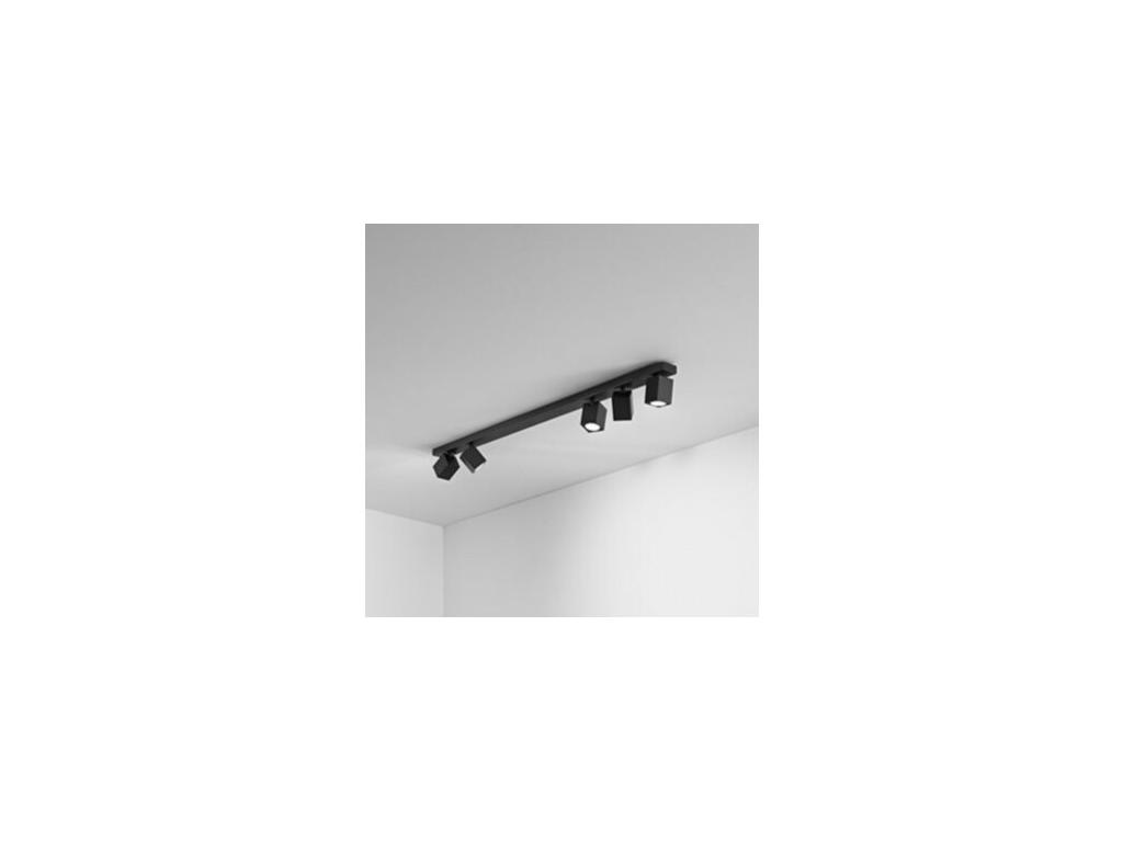 Aplique led cuadrado orientable ODDY negro 5xGu10 Perenz