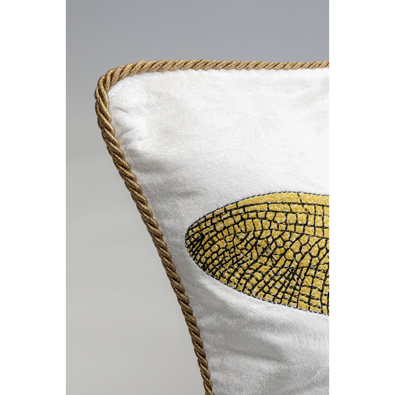 Kare Kussen Glitter Dragonfly White 40x40cm