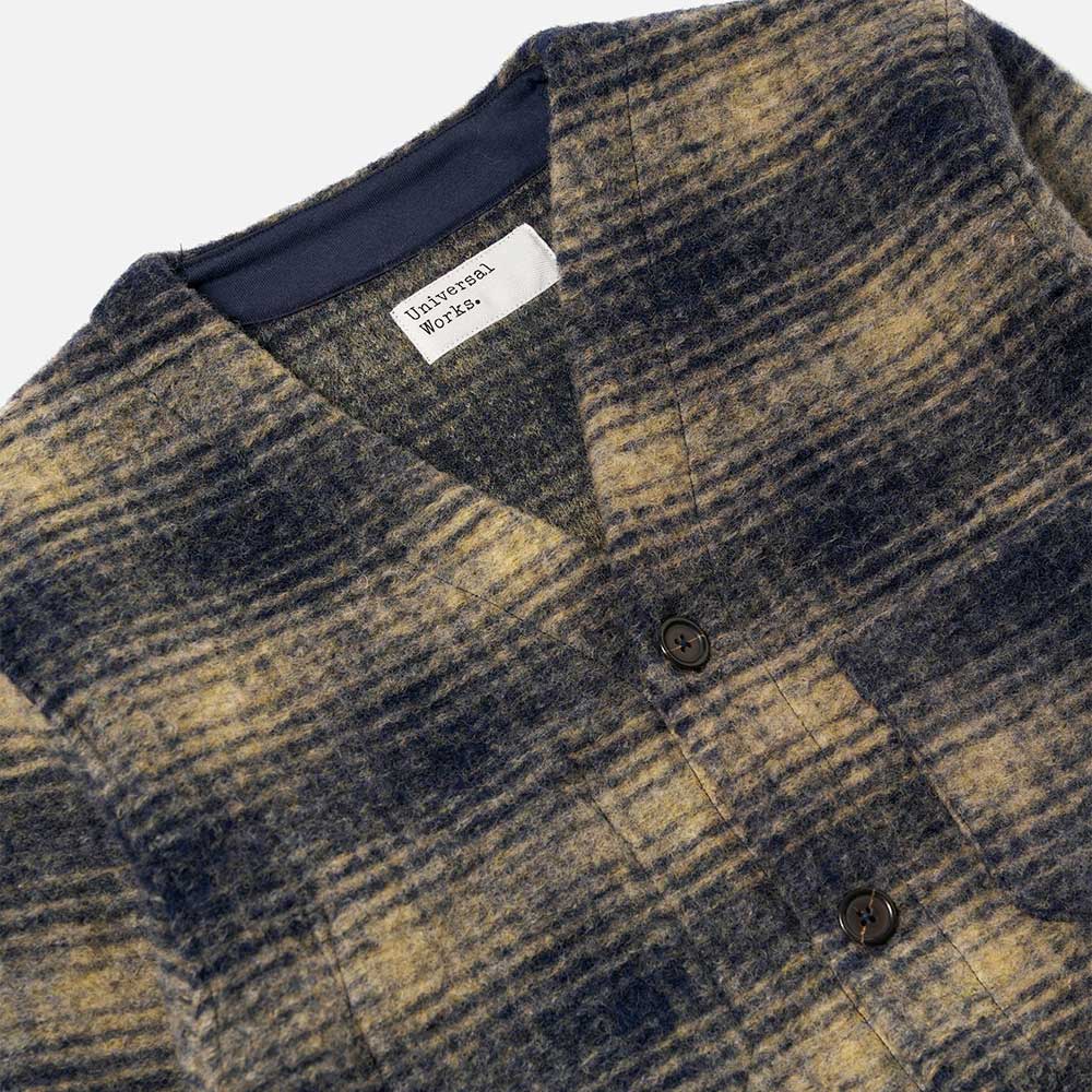 Universal Works - Cardigan Polaire - Marine