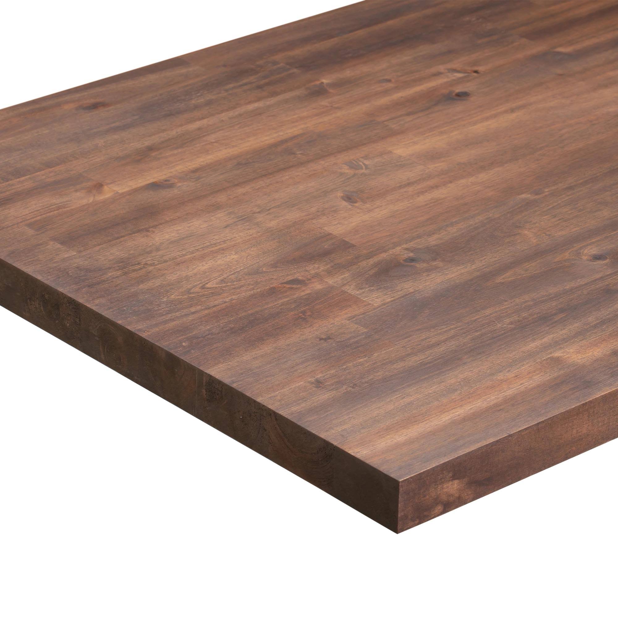 Sparrow Peak Acacia Espresso Stained 60-in x 30-in x 1.5-in Espresso Stained Straight Butcher Block Acacia Countertop in Brown | 1530FJACAESP-60(60 in X 30 in X 1.5 in)