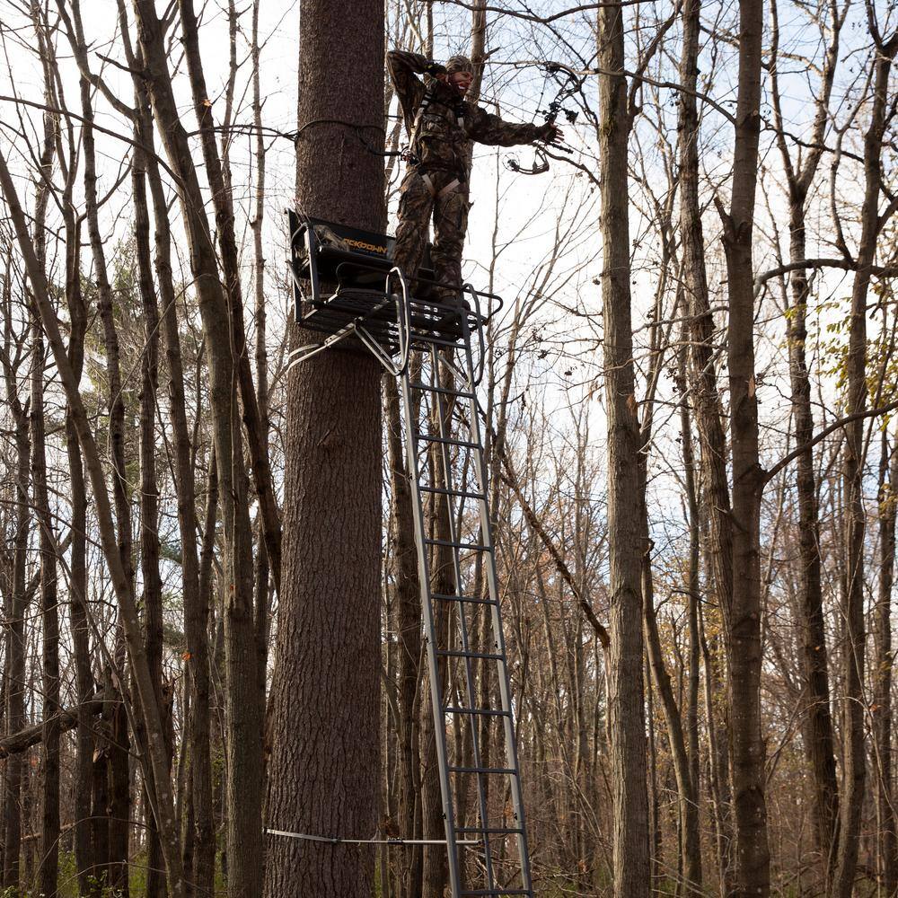 21-Foot 2-Person Ladder Treestand With Adjustable Shooting Rail - Image 3 21-Foot 2-Person Ladder Treestand With Adjustable Shooting Rail - Image 3