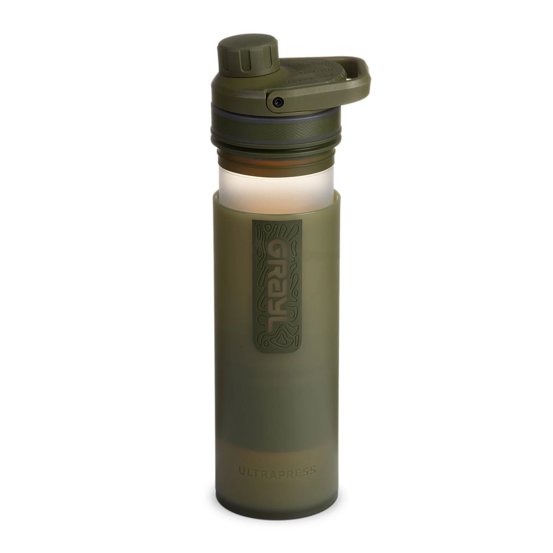 Grayl UltraPress Purifier Bottle, Olive Drab, 16.9 oz, - Image 2