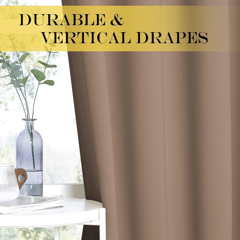 Elegant Three Layer Polyester Linen Curtains Full Light Shading Noise Reducing Privacy Protection Eco Friendly Window Curtains