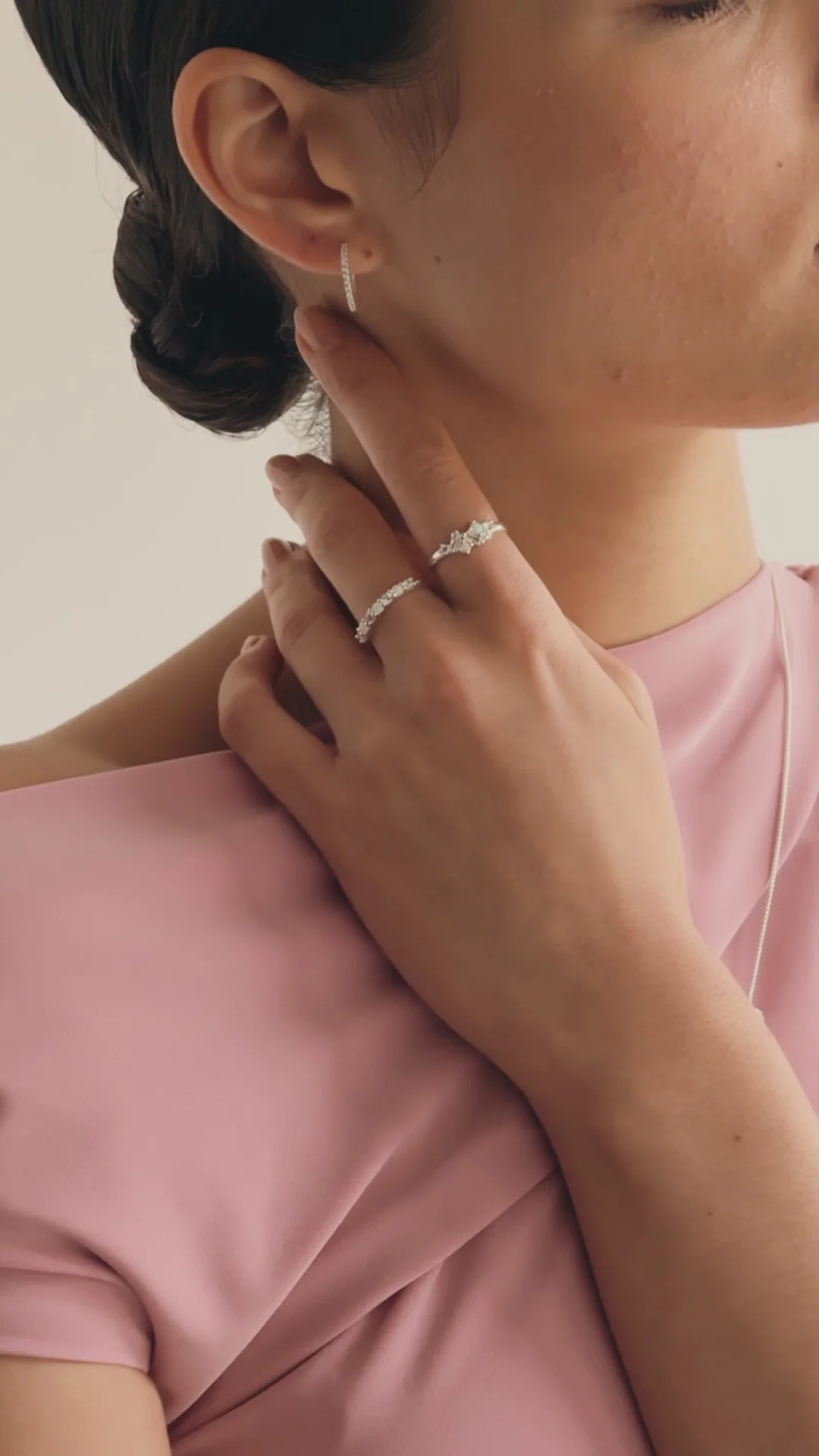 Baguette Opal Cluster Stacking Ring