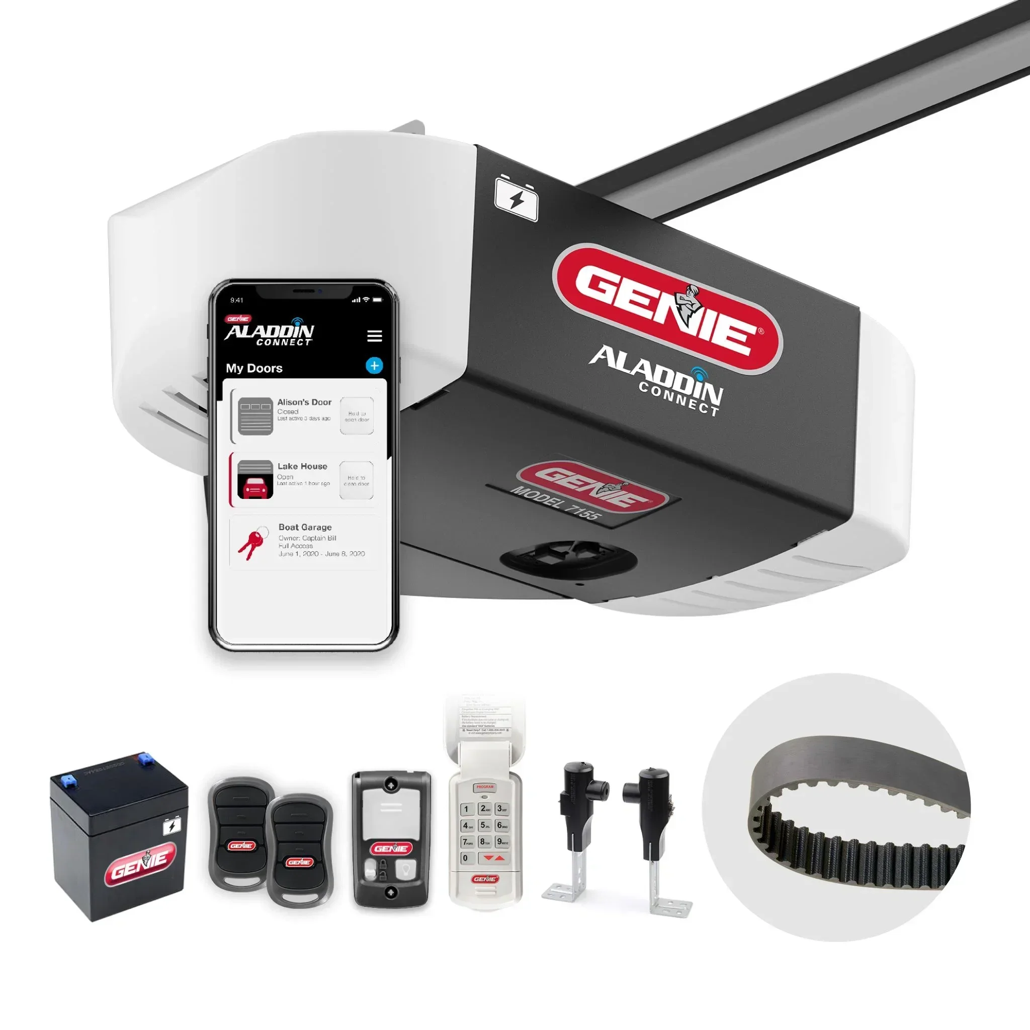 Genie StealthDrive Connect Smart Garage Door Opener With WiFi And Battery Backup - 7155-TKV Genie StealthDrive Connect Smart Garage Door Opener With WiFi And Battery Backup - 7155-TKV