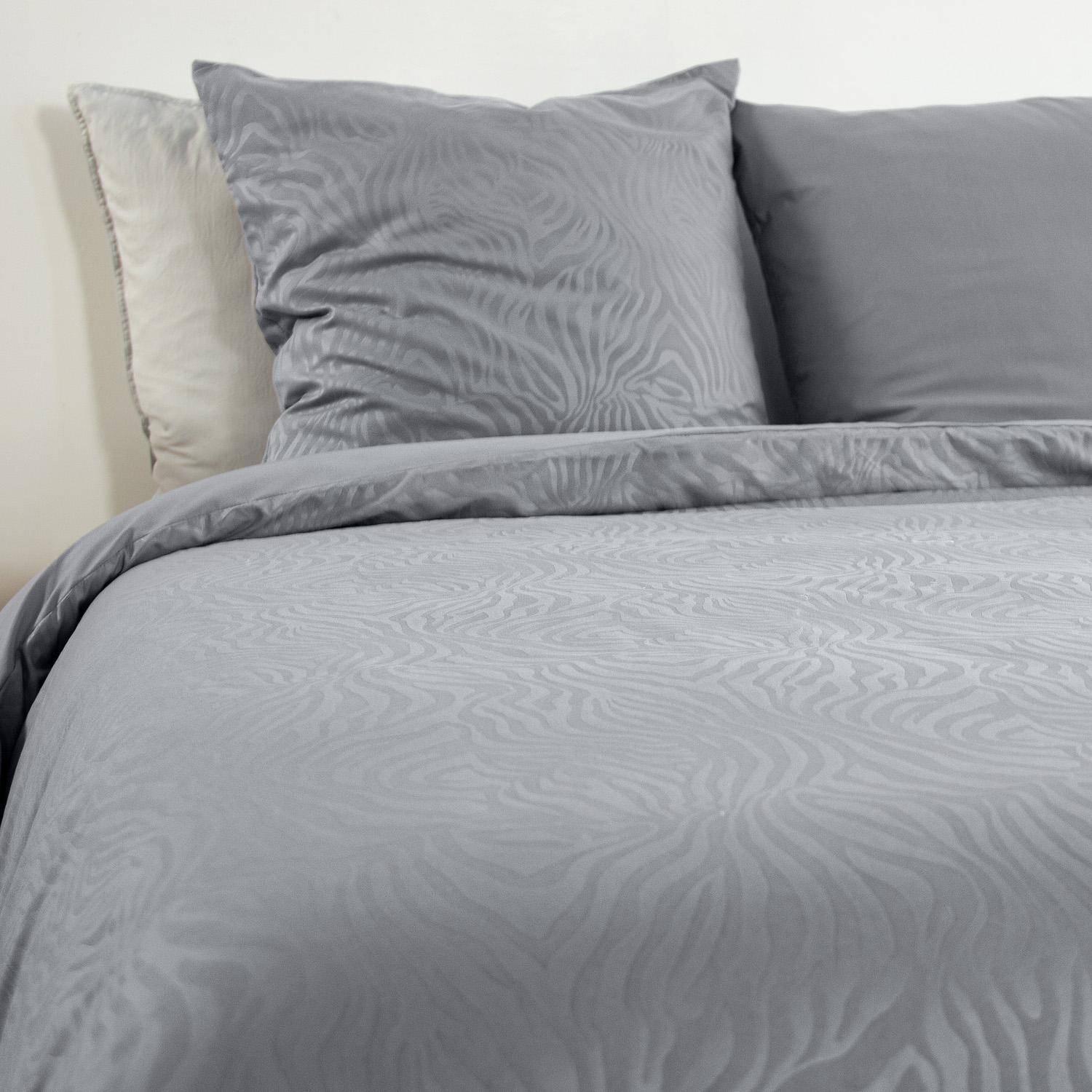 Ondula - Ropa de cama de poliéster reversible con estampado de cebra, 2 plazas
