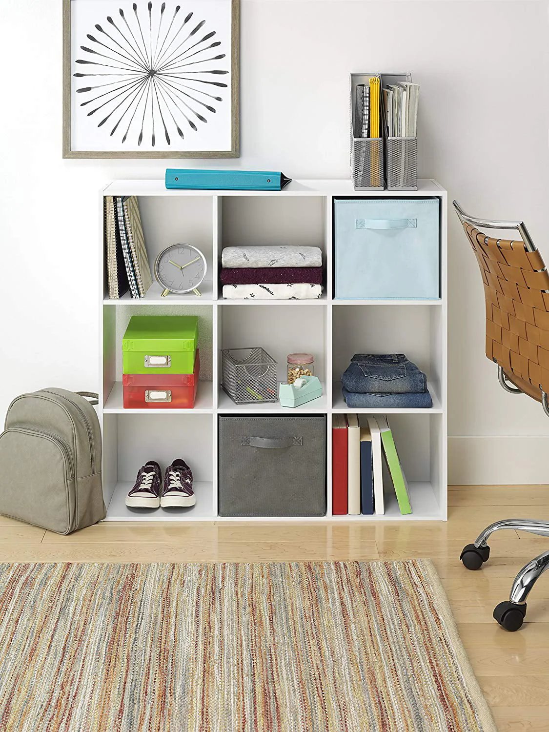 Whitmor 6422-8859-WHT 9 Cube Organizer - White - Image 3