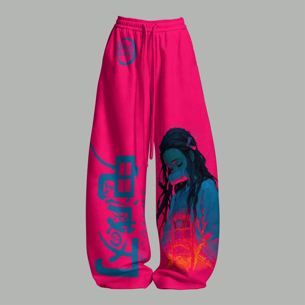 Demon Slayer Top & Elasticated Trousers Two-Piece Set