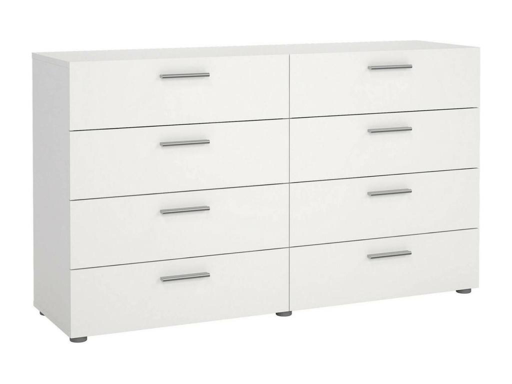 Aparador Dsattol, Bufé de salón, Aparador de salón, Despensa de cocina, 140x40 h82 cm, Blanco
