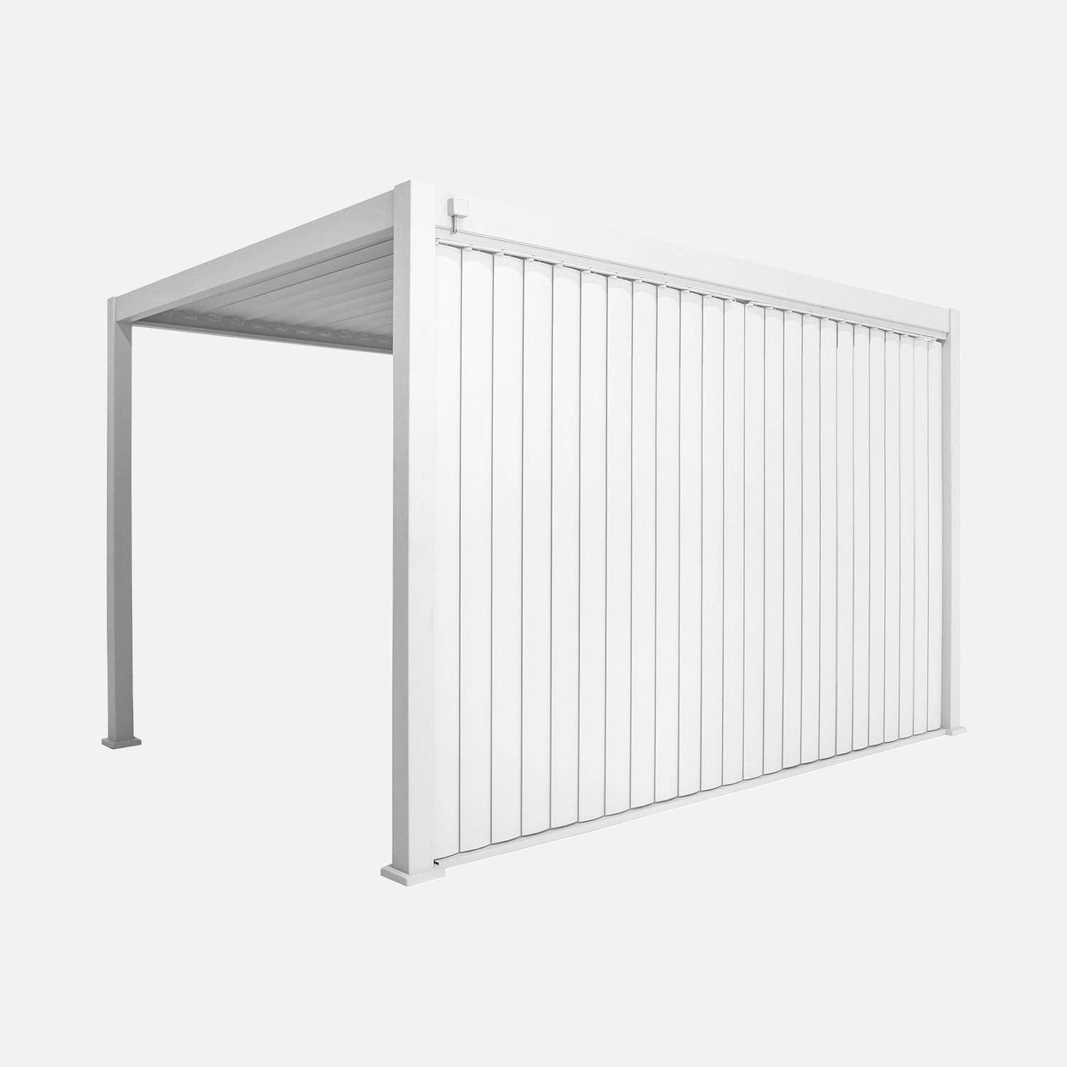 Triomphe 3x4m + accesorio - Pérgola bioclimática de aluminio 3x4m + panel vertical 4m