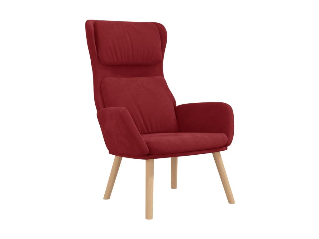Sillón de relajación Terciopelo rojo burdeos