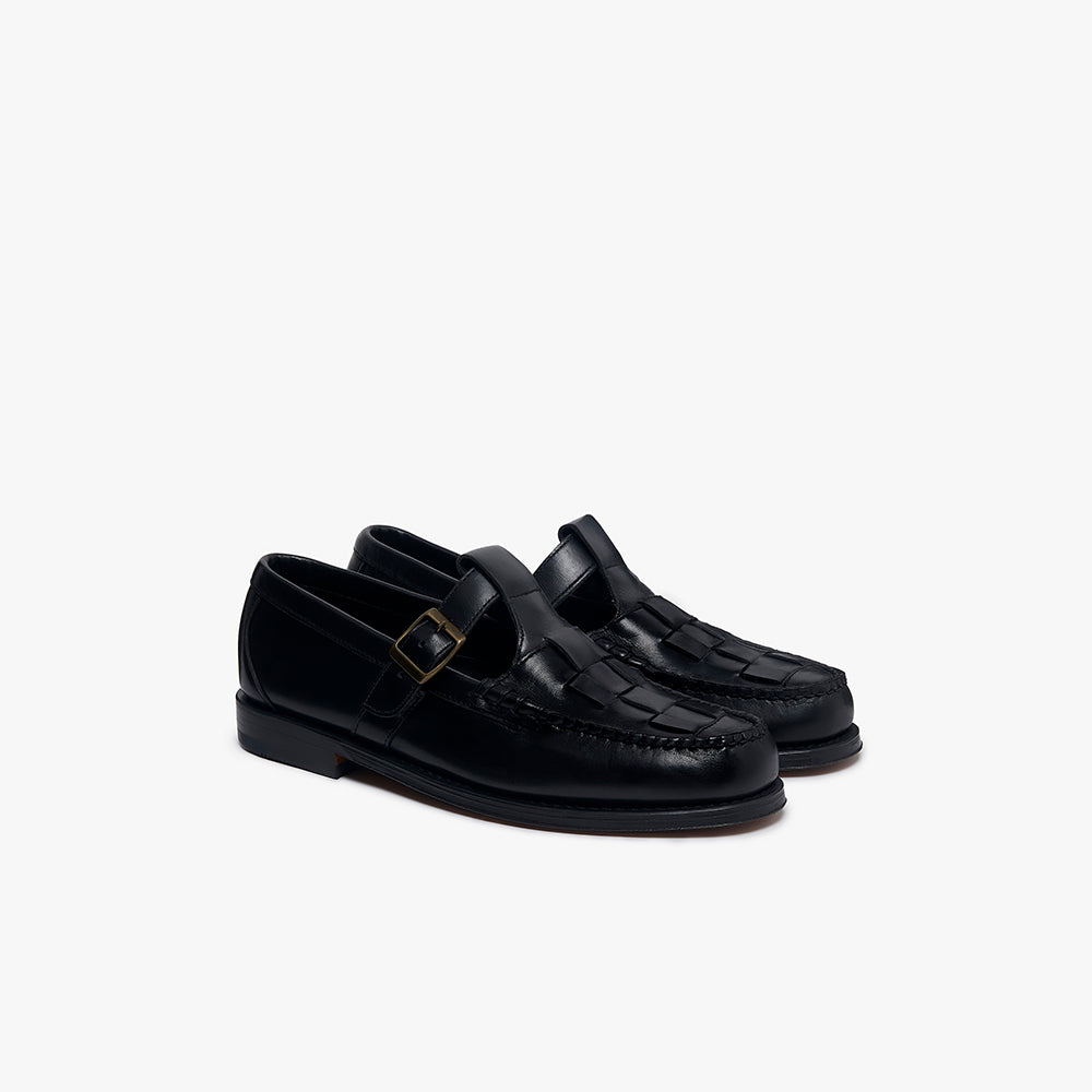 GH Bass - Sandales Weejun Fisherman - Noir