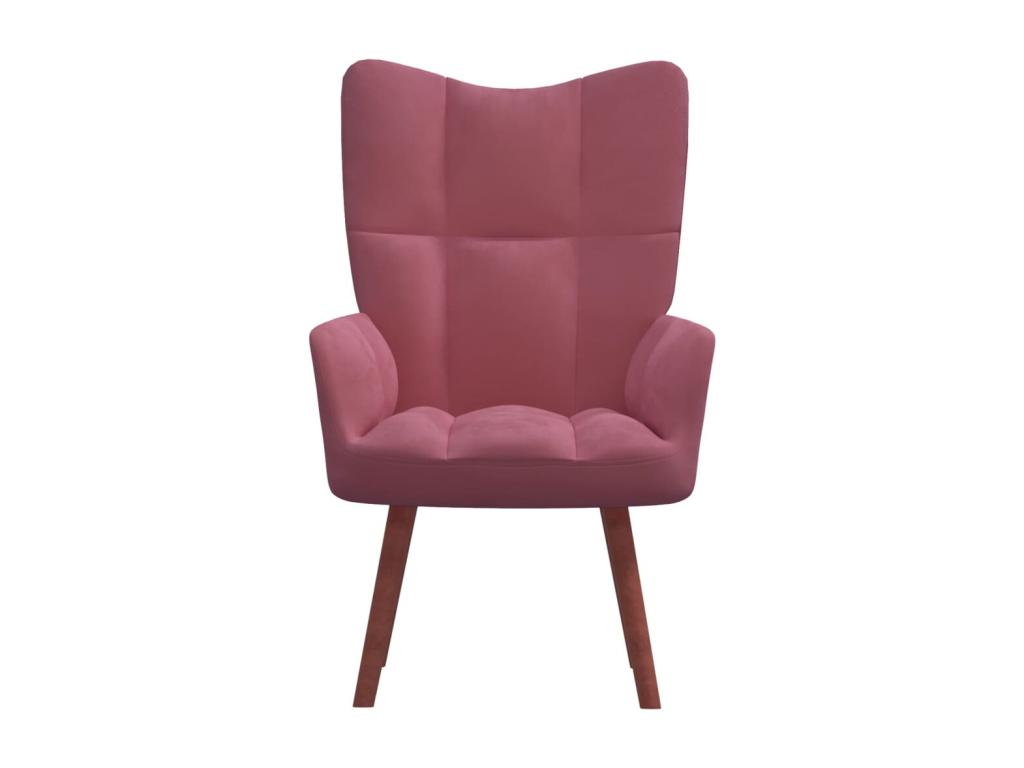 Sillón de relax de terciopelo rosa