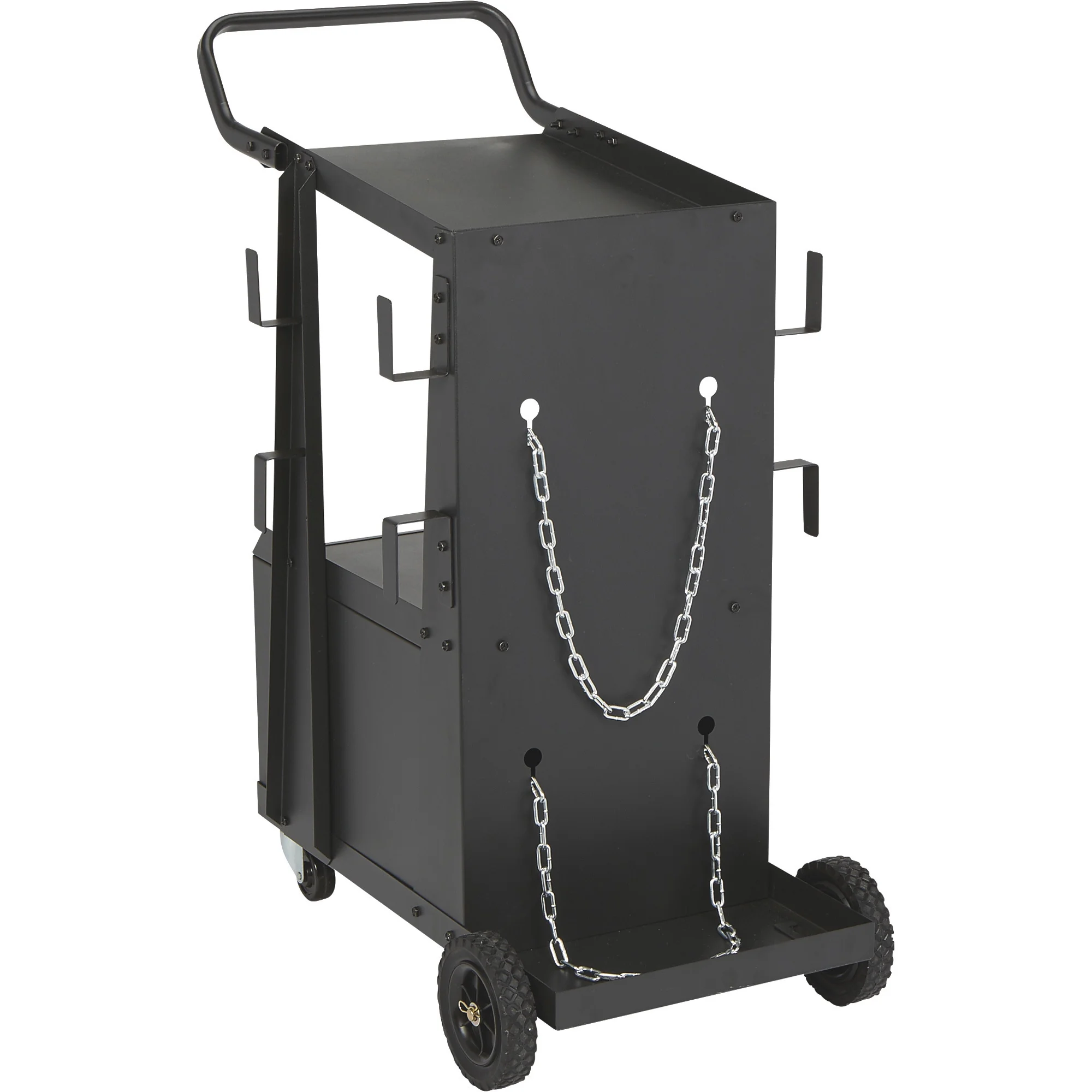 Klutch 2-Tier Welding Cart with Locking Cabinet, 31-1/2in.L x 16-1/8in.W x 28in.H - image 7