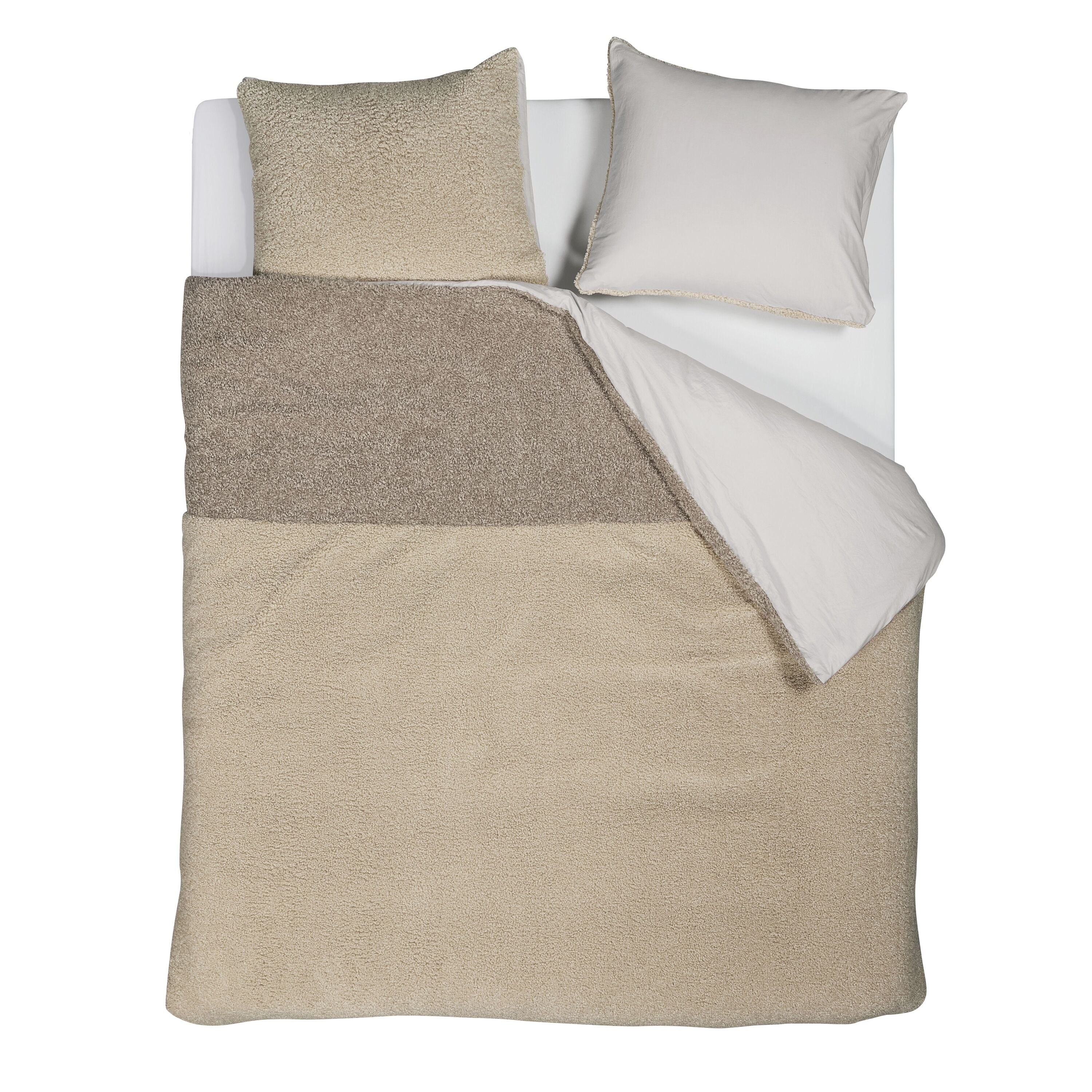 Rivièra Maison Huggle Dekbedovertrek 200 x 200/220 cm - Zand