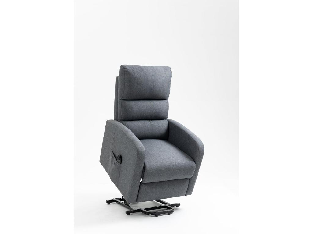 Sillón Eléctrico Homelyvo - ELEVABLE RECLINABLE - Levanta Personas - Tela Poliester 100 por ciento Gris