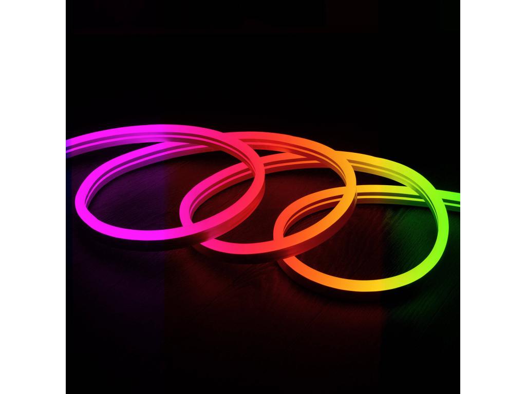 Tira Neón LED 11 W/m RGB 220V AC 60 LED/m Semicircular 180º IP67 a Medida Corte cada 100 cm 14 m