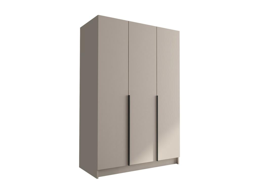 Armario Atlanta 205, Negro|Cachemira, 215x150x58cm, Puertas de armario: Con bisagras