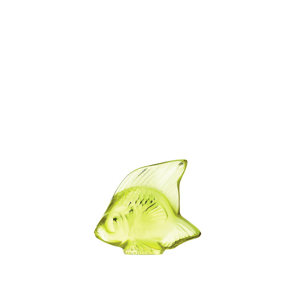 SCULPTURE POISSON - CRISTAL VERT ANIS