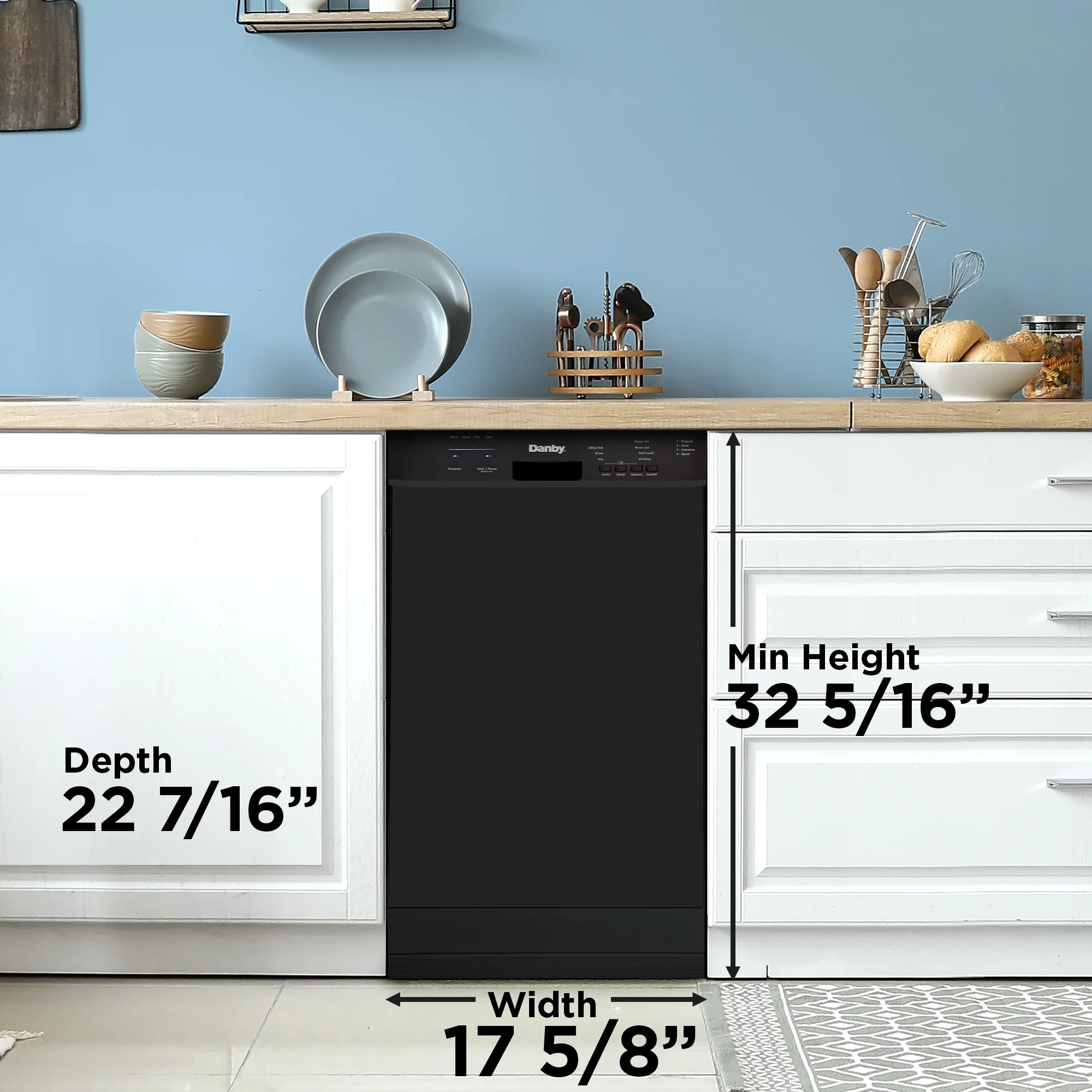 Danby DDW18D1ESS 18" Wide Built-in Dishwasher in Stainless Steel - Image 14