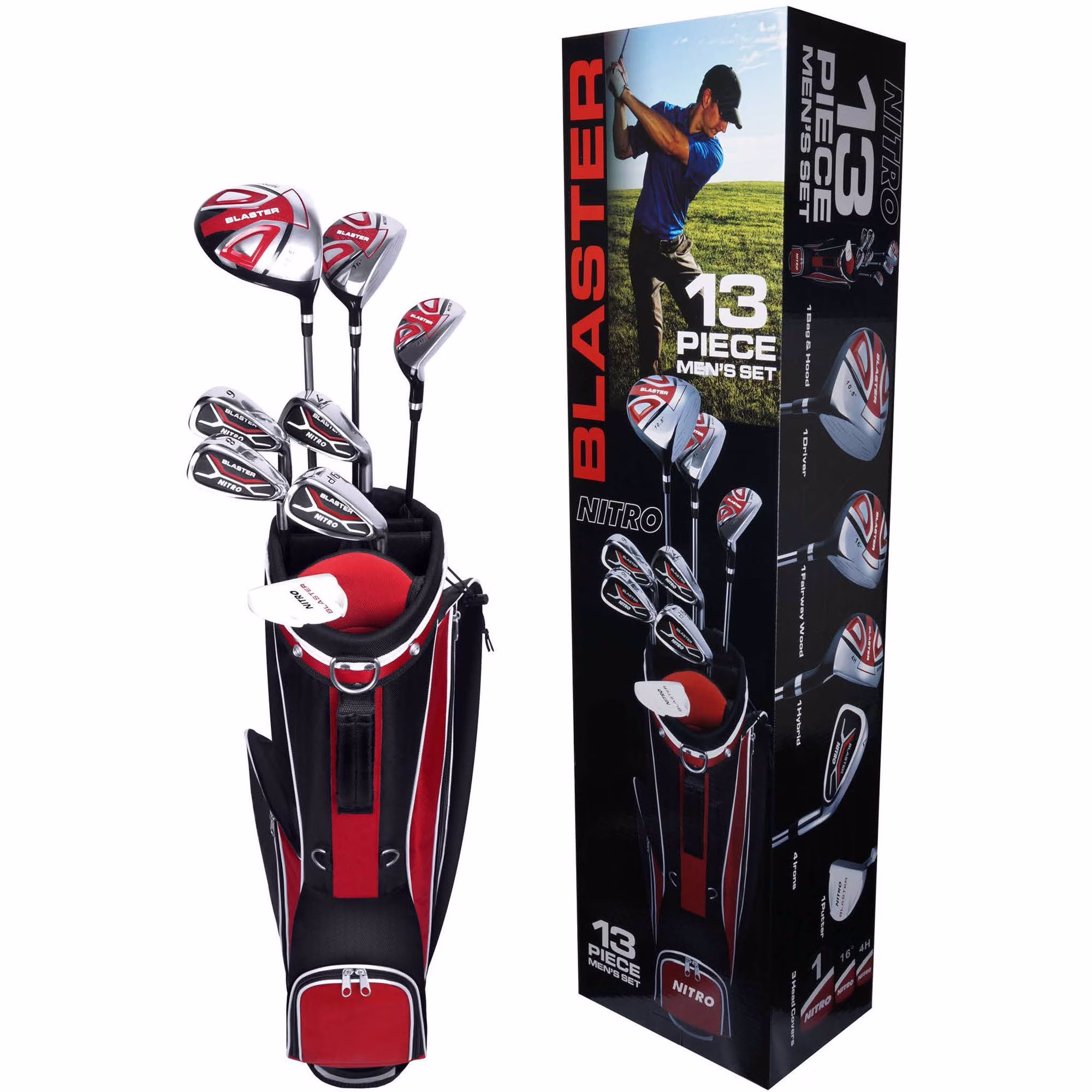 Nitro Men’s Blaster 13-Piece Golf Club Set – Right-Handed, Complete with Bag & Headcovers - Image 2
