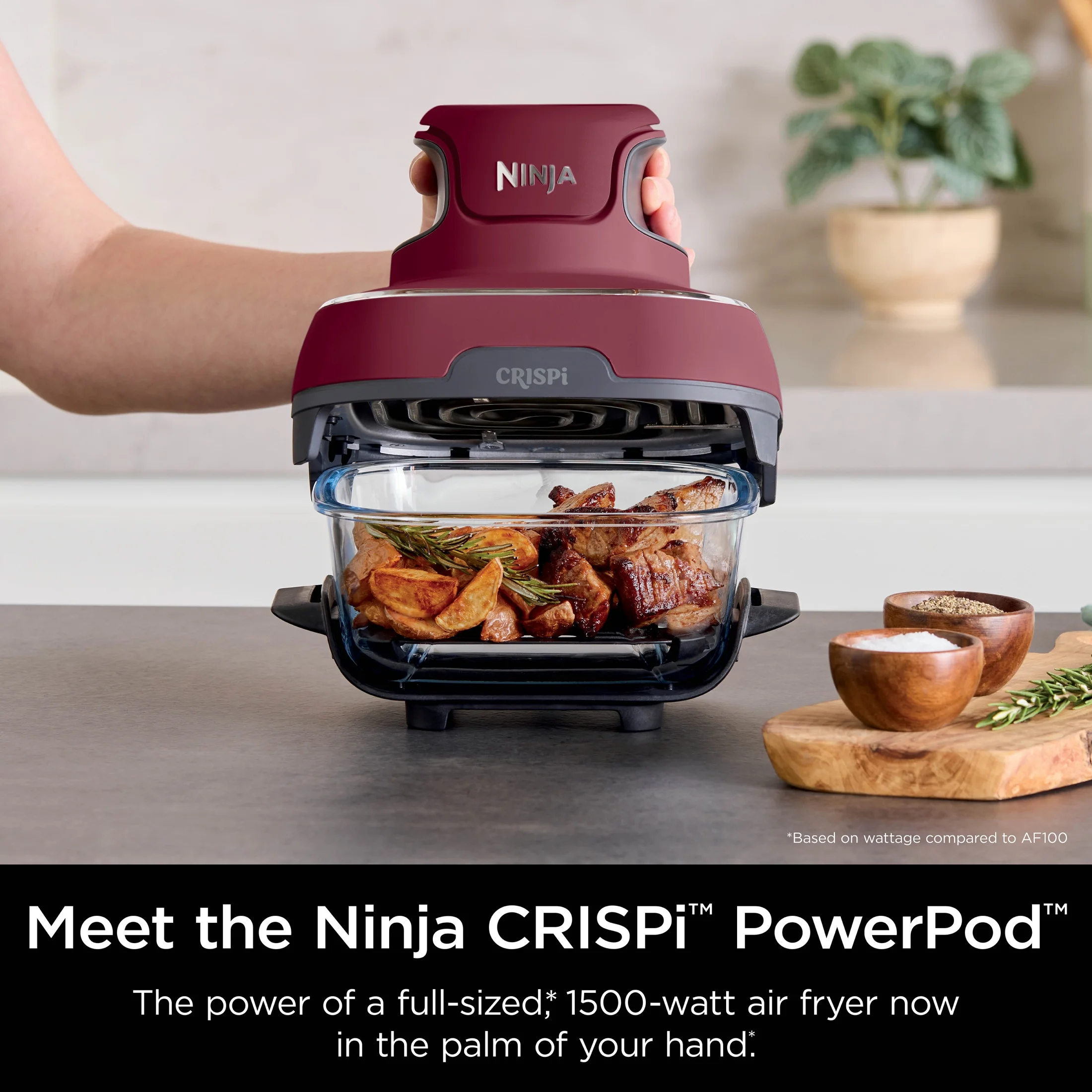 Ninja Crispi 3-in-1 Portable Glass Air Fryer Cooking System, 1500W, 4-Qt & 5-Cup TempWare Glass Containers with Storage Lids, Microwave, Freezer & Dishwasher Safe, White, FN100WH - Image 22