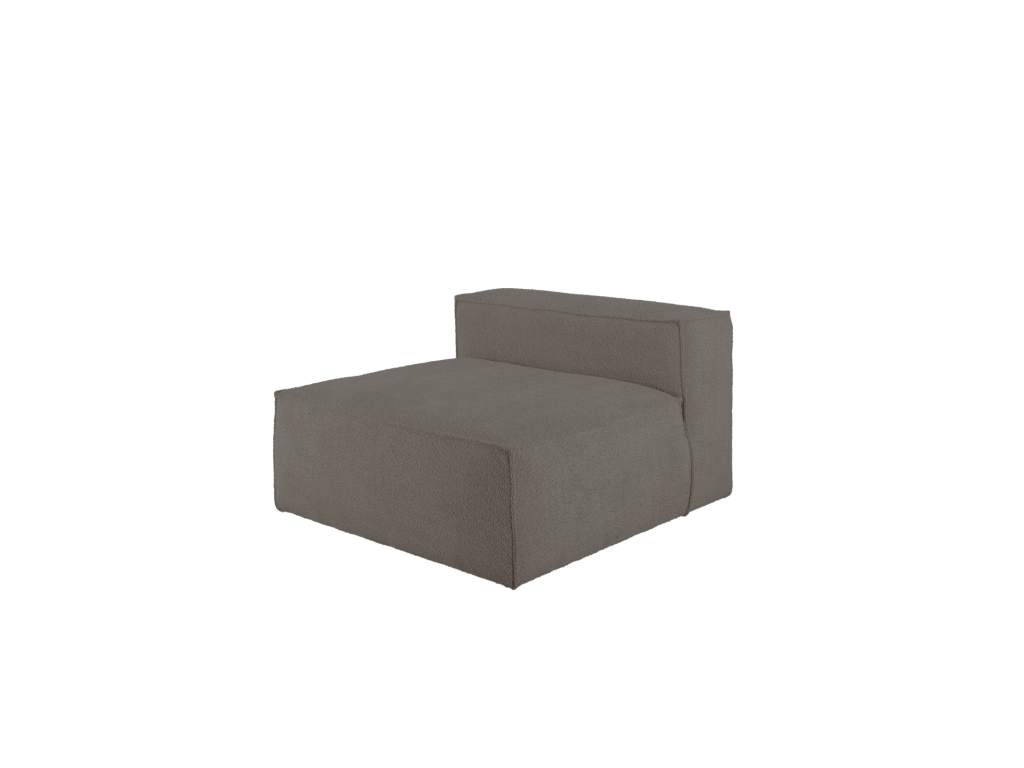 Sillón de bouclé color gris oscuro 130x110cm