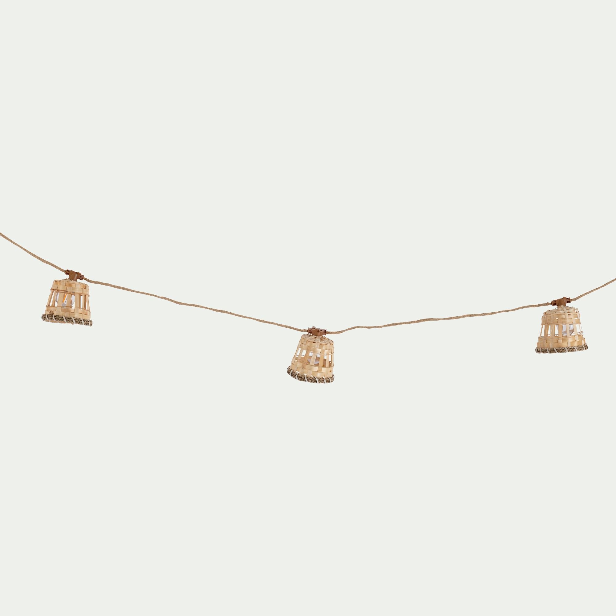 AURORA - Guirlande lumineuse solaire naturelle 8m - beige