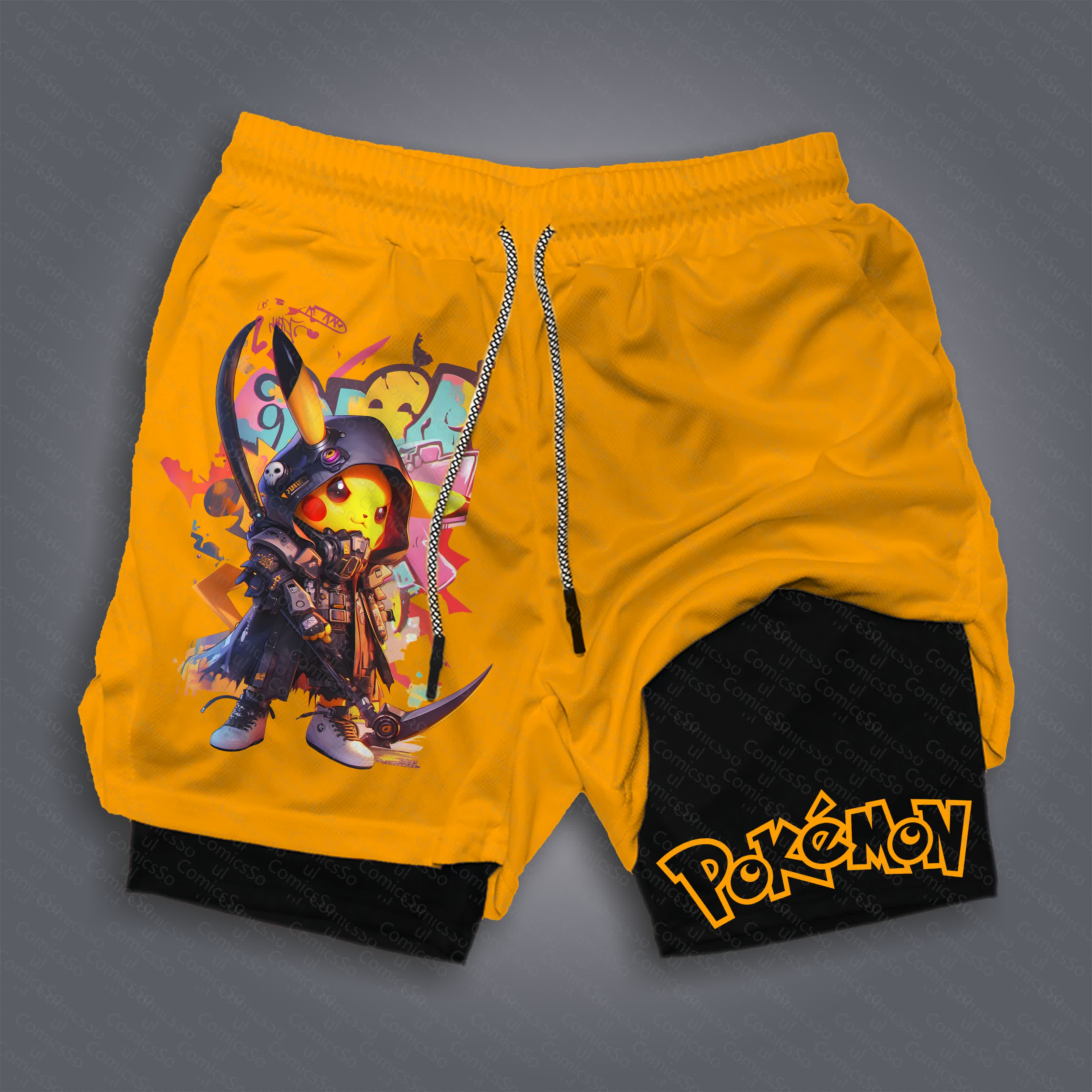 Unisex  “Comicssoul” Casual Anime Streetwear Gym Shorts