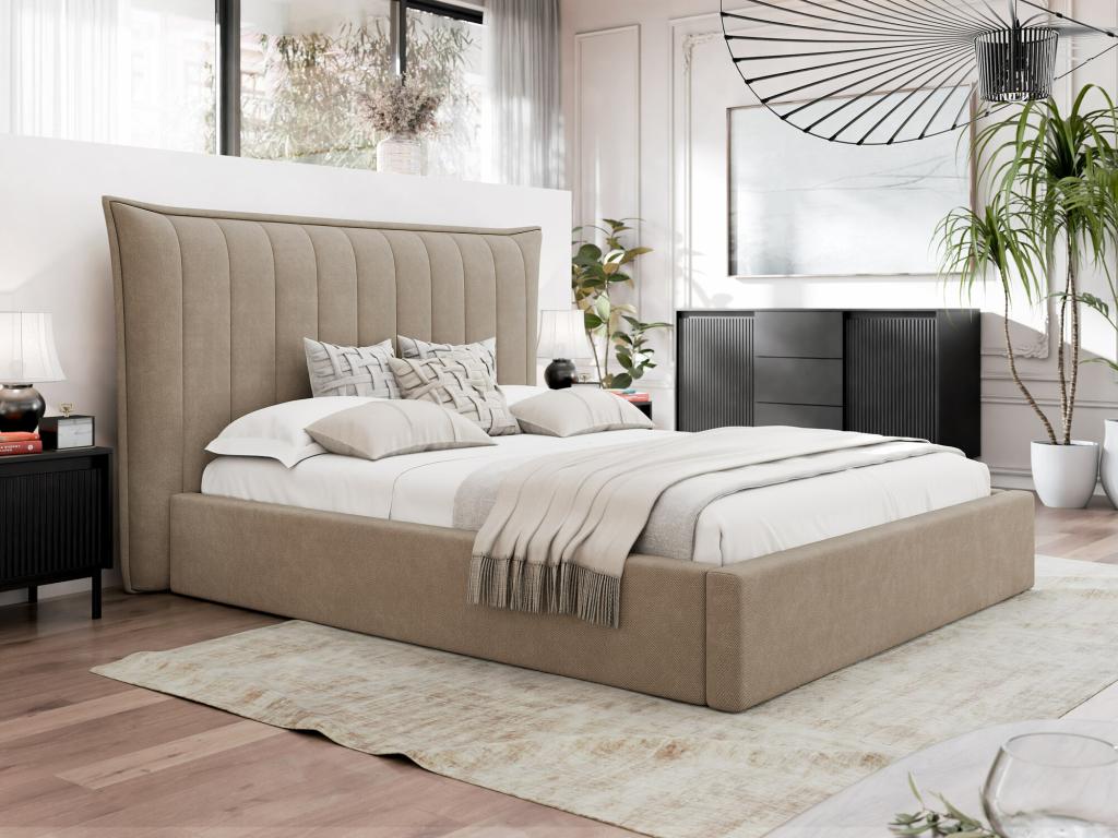 Cama Nidolux 382 Doble De color marrón claro 140x200 Tapiz Somieres 190x224x122cm