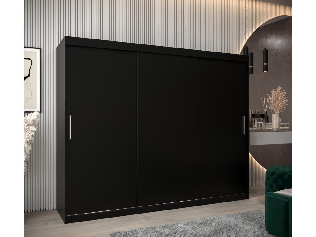 Armario Mueblesclasic de puertas correderas 200/250/62 3 puertas (negro/negro)
